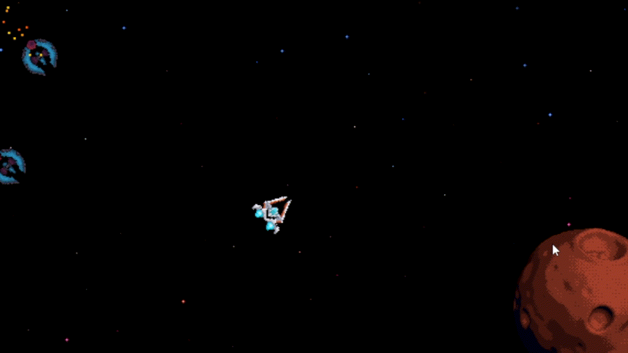 player mining an asteroid in game